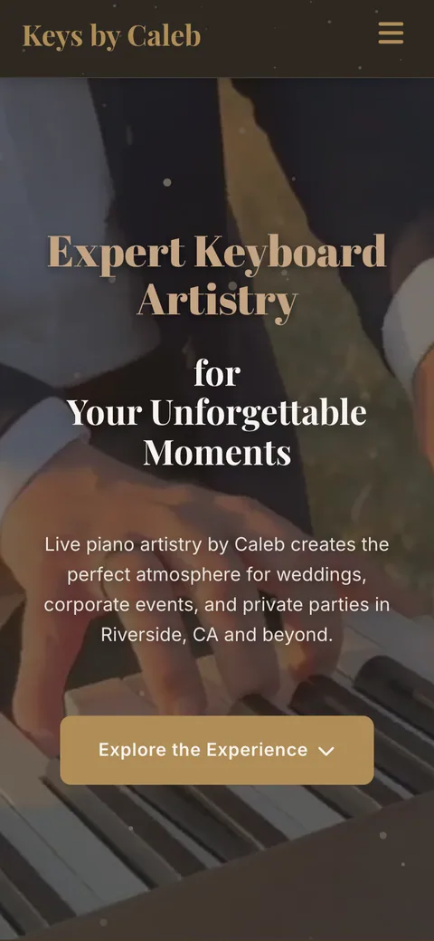 The phone home page of Keys by Caleb.